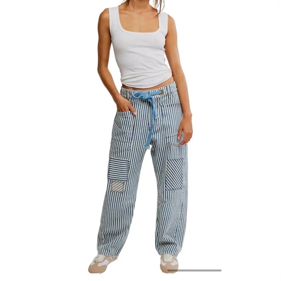 We The Free Moxie Railroad Low-Slung Jeans dark slate new 25 - Picture 4 of 9